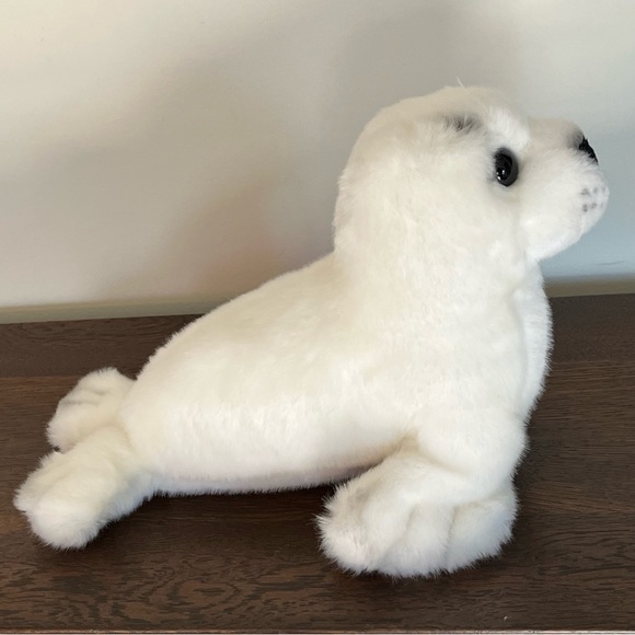 Adventure Planet Buttersoft Collection White Harp Seal Pup Stuffed Animal Plush - Picture 3 of 5